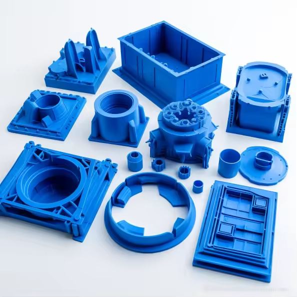 青色の3Dプリント製品ケース