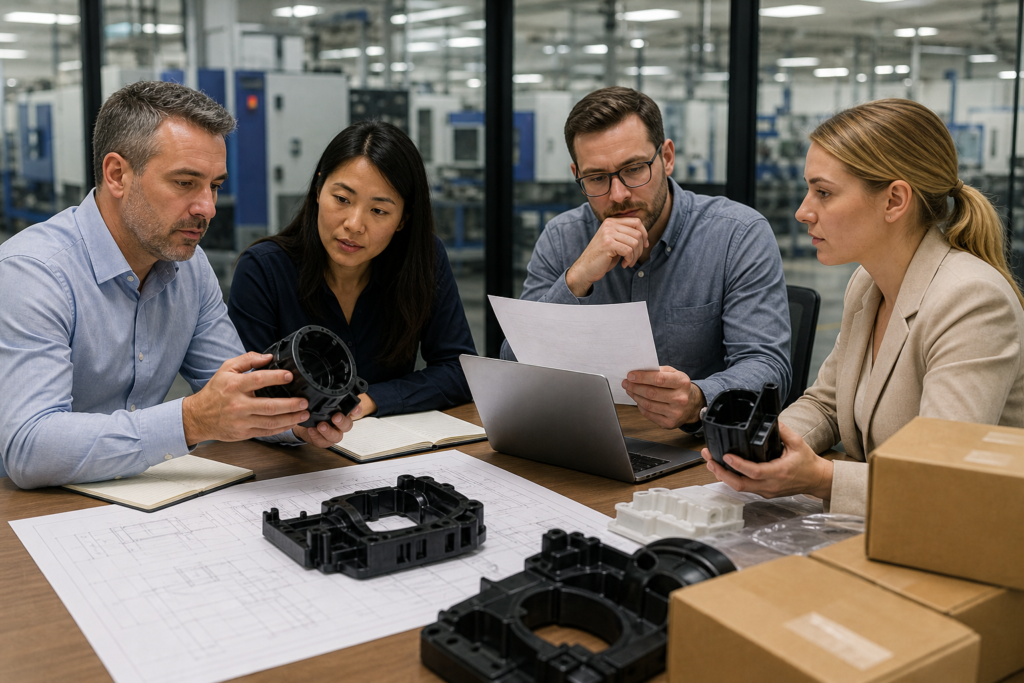 North America nylon injection molding sourcing meeting with quotes and molded parts