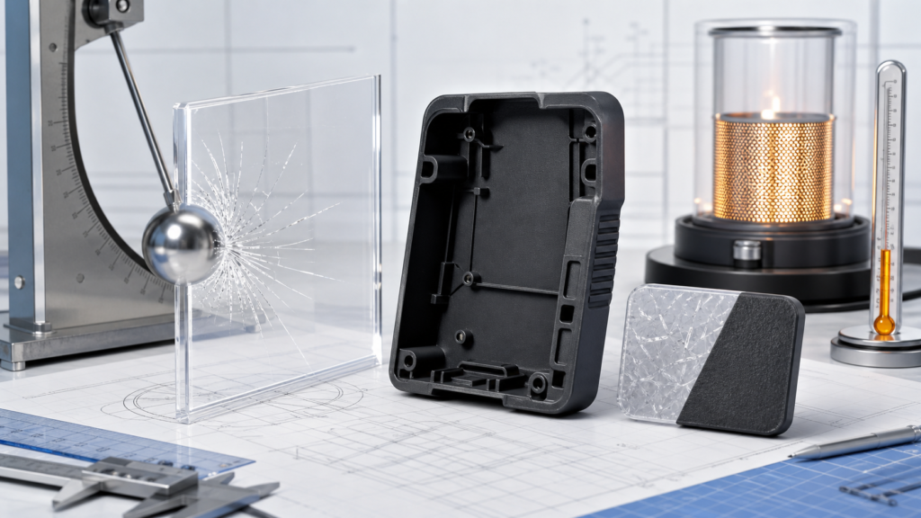 PC vs ABS plastic comparison cover